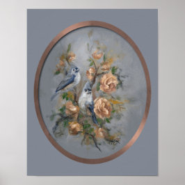 Haubenmeise 28x35cm poster