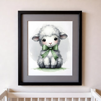 Hauch der Farbe Kinderzimmer Bauernhof Tiere Schaf Poster