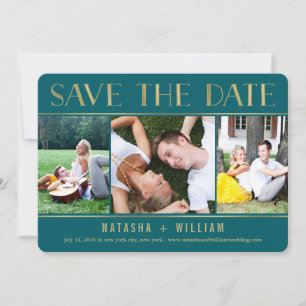 Hauch von Gold EDITABLE COLOR Collage Save The Dat Date