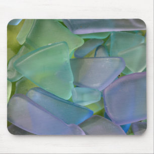 Haufen blaues Strandglas, Alaska Mousepad