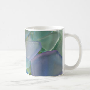 Haufen blaues Strandglas, Alaska Tasse