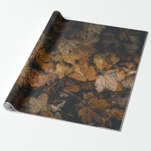 HAUFEN BRAUNER AHORNBLÄTTER GESCHENKPAPIER