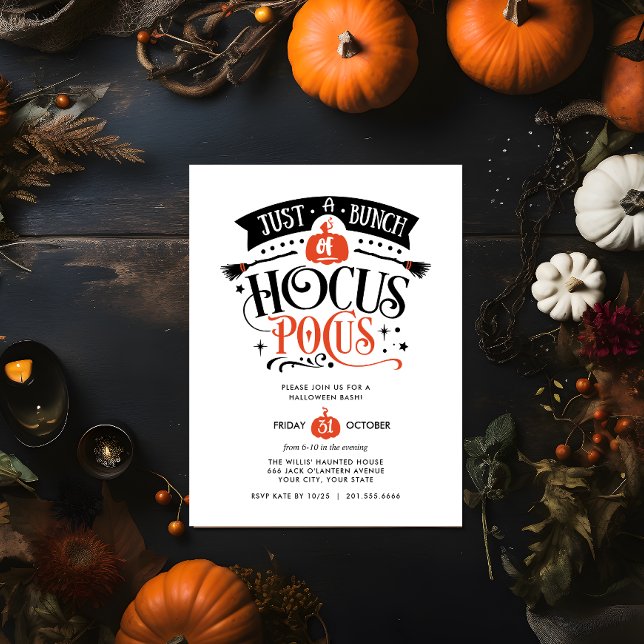 Haufen Hocus Pocus Halloween Bash Party DIGITAL Einladung (DIGITAL HALLOWEEN INVITATION BUNCH OF HOCUS POCUS)
