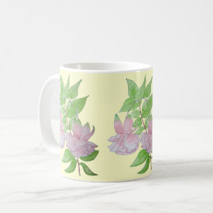 Haufen hübscher, rosa Fuchsien-Blume Kaffeetasse