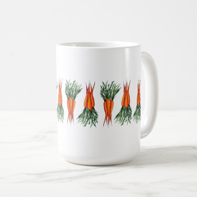 Haufen Karotten Orange Gemüsegarten Veggie Garten Kaffeetasse (VorderseiteRechts)