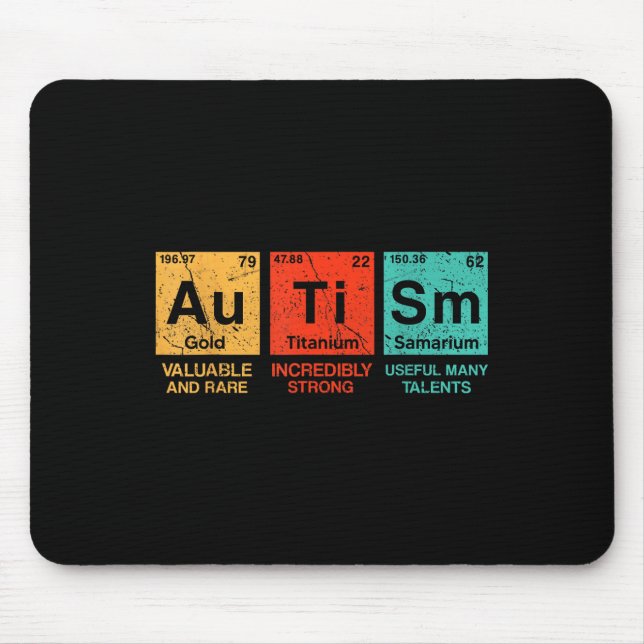 Häufig auftretende Autismus-Elemente - Sensibilisi Mousepad (Vorne)
