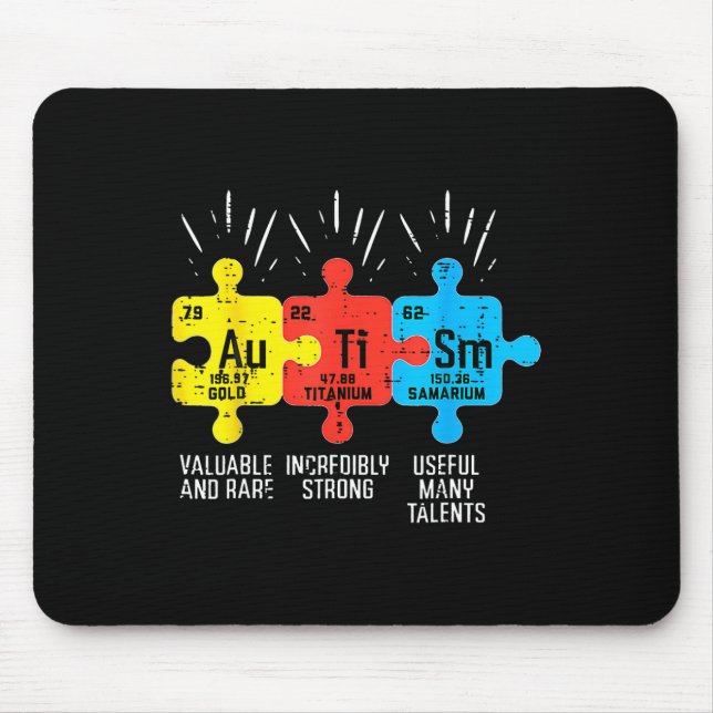 Häufig auftretende Autismus-Elemente - Sensibilisi Mousepad (Vorne)