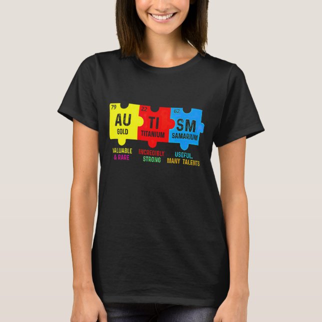Häufig auftretende Autismus-Elemente T-Shirt (Vorderseite)
