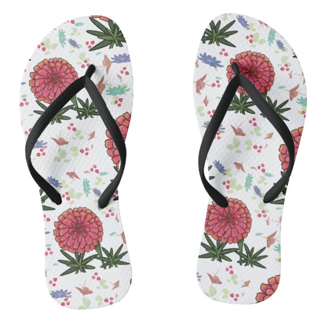 Häufig Zinnblütenmuster Flip Flops (Fußbett)