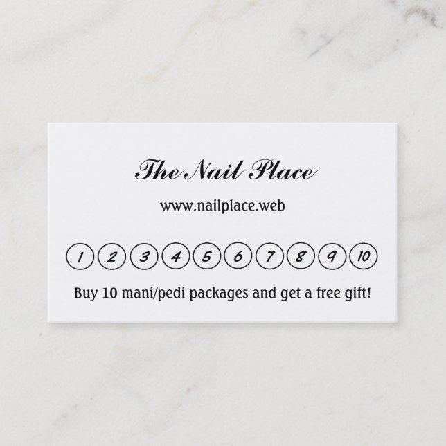 "Häufiger Besucher-" (10 Kreise) Loyalitäts-Karten Treuekarte (Vorderseite)