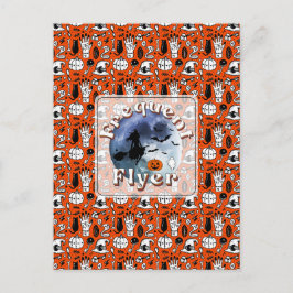 Häufiger Flyer Halloween Rotzspieß Broomstick Feiertagspostkarte