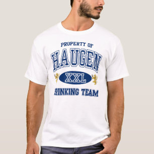 Haugen norwegisches trinkendes Team T-Shirt