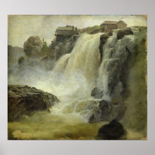 Haugfoss in Norwegen, 1827 Poster