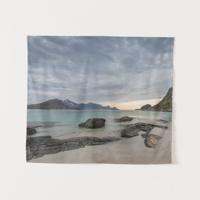 Haukland Lofoten Wandteppich (Vorderseite (Horizontal))
