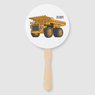 Haul truck cartoon illustration fächer