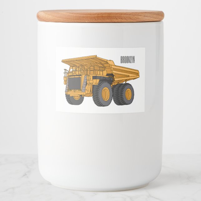 Haul truck cartoon illustration lebensmitteletikett (Vorderseite)