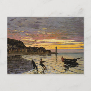 Hauling a Boat Ashore, Honfleur Postkarte