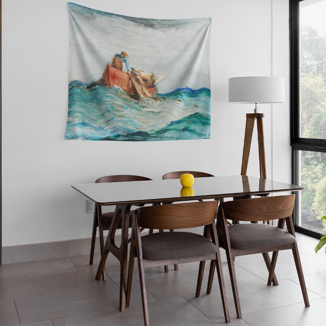 Hauling in the Nets (1887) von Winslow Homer Wandteppich (Hauling In The Nets (1887) By Winslow Homer Tapestry)