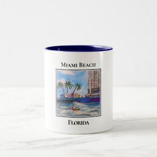 Haulover Inlet, Miami Beach Florida Zweifarbige Tasse