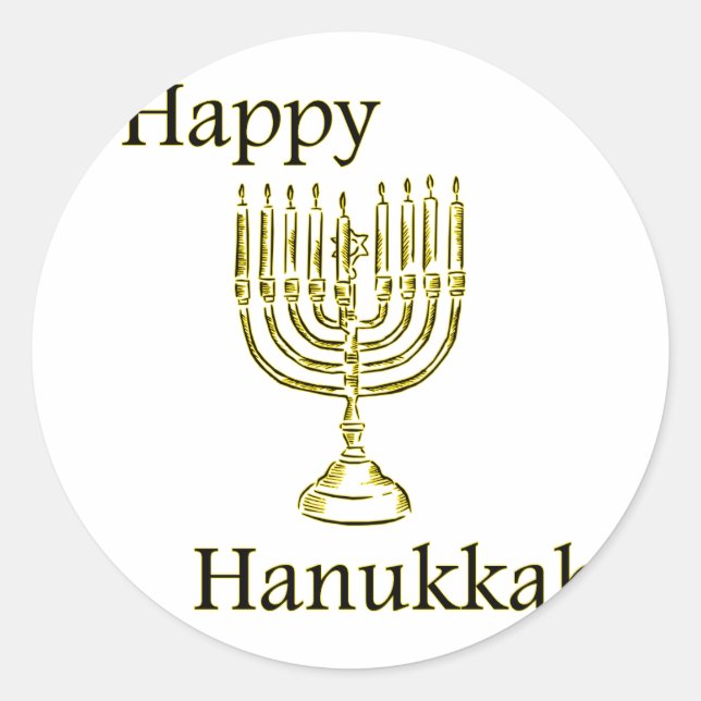 Haunkkah Runder Aufkleber (Vorderseite)