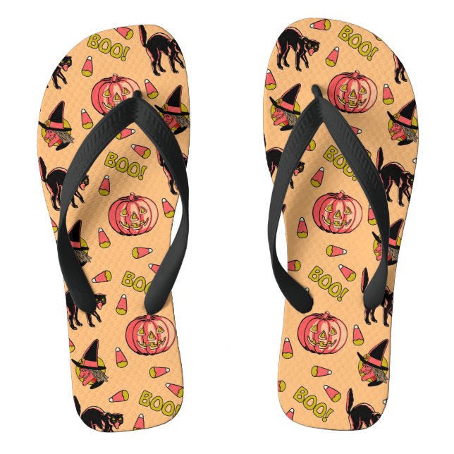 Haunt Couture Vintag Halloween Flip Flops (Fußbett)