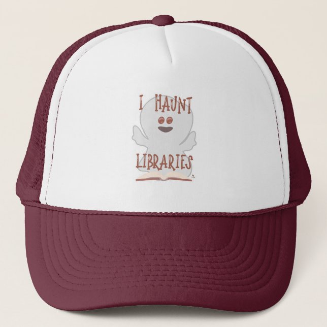 Haunt Libraries Funny Bookmark Art Truckerkappe (Vorderseite)