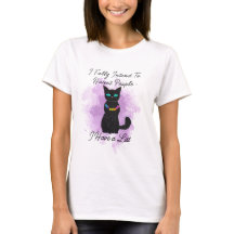 Haunt People Halloween T - Shirt, Black Cat Graphi