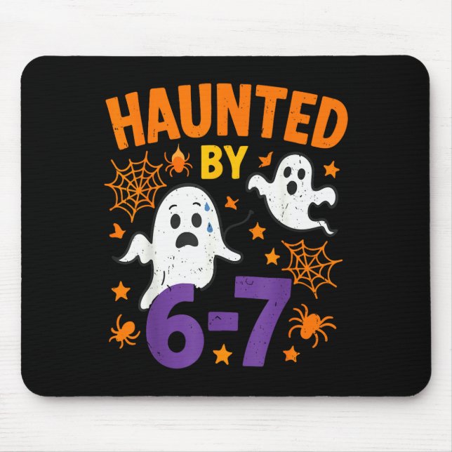 Haunted 67 Ghost Math Teacher Halloween Costume Ma Mousepad (Vorne)