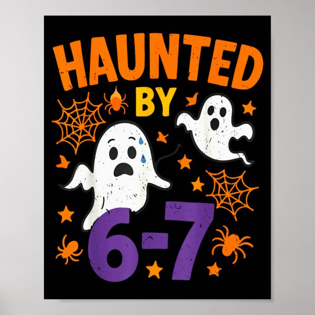 Haunted 67 Ghost Math Teacher Halloween Costume Ma Poster (Vorne)