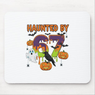 Haunted 67 Meme Six Seven 6-7 Lustiger Internet-Wi Mousepad