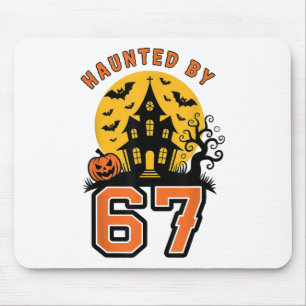 Haunted 67 Meme Six Seven 6-7 Lustiger Internet-Wi Mousepad