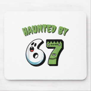 Haunted 67 Meme Six Seven 6-7 Lustiger Internet-Wi Mousepad