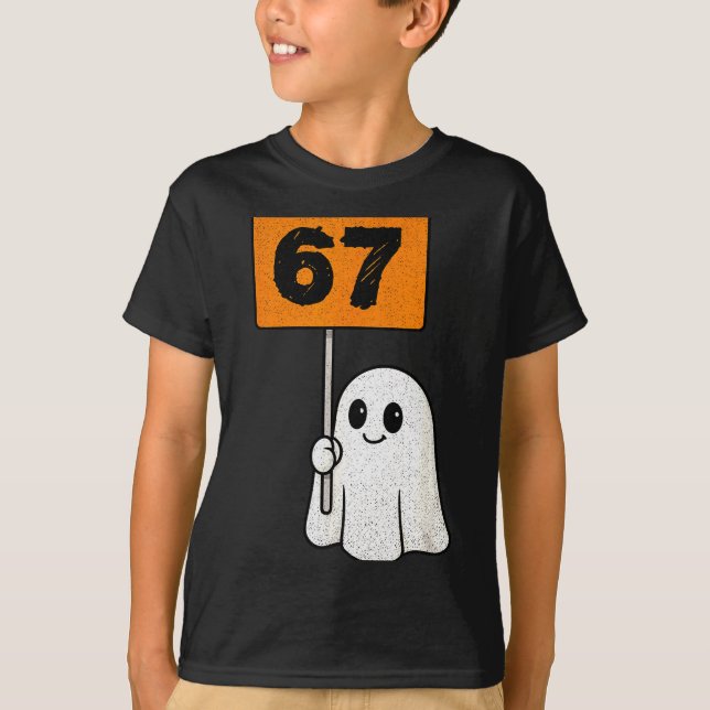 Haunted By 67 – Funny Six Seven Meme 6 7 Halloween T-Shirt (Vorderseite)
