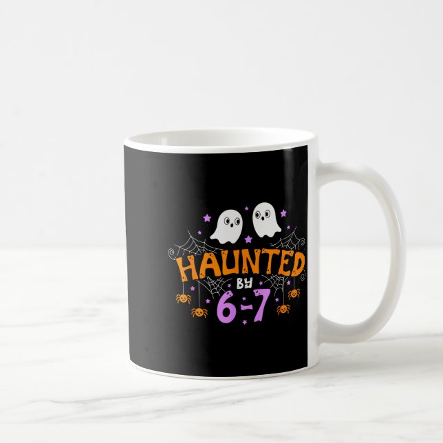 Haunted By 67 Funny Six Seven Meme Halloween Costu Kaffeetasse (Rechts)