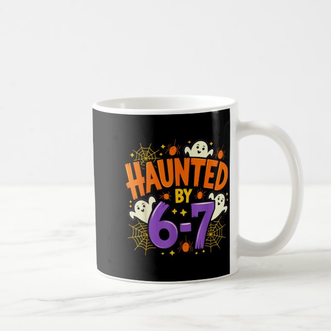 Haunted By 67 Funny Six Seven Meme Soky Ghost Hall Kaffeetasse (Rechts)