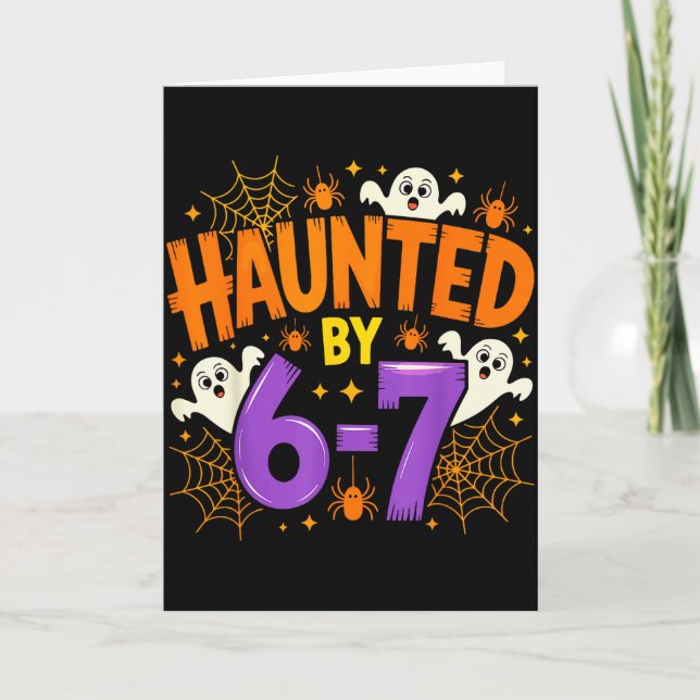 Haunted By 67 Funny Six Seven Meme Soky Ghost Hall Karte (Vorderseite)