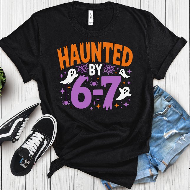 Haunted by 6 7 Halloween, funny teacher T-Shirt (Von Creator hochgeladen)