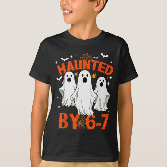 Haunted By 6 7 Six Seven 67 Meme Halloween Costume T-Shirt (Vorderseite)
