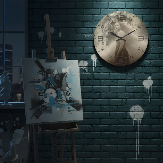 Haunted Elegance Wall Clock Große Wanduhr (Von Creator hochgeladen)