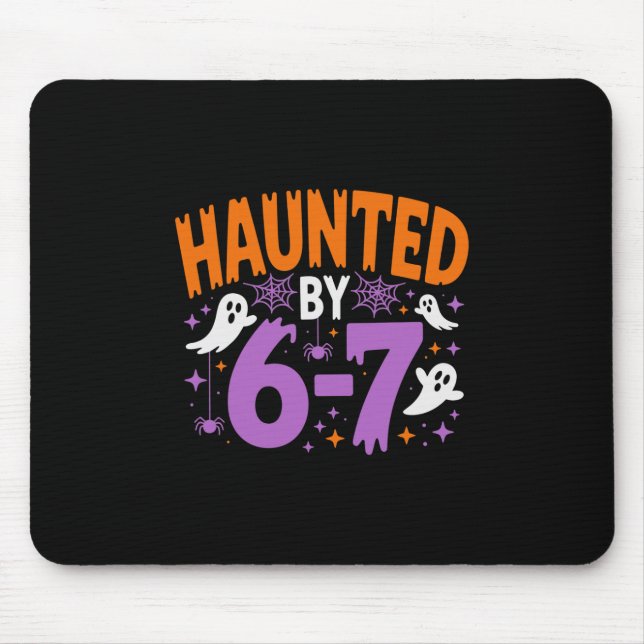 Haunted Halloween Skeleton Haunted Six Seven Numbe Mousepad (Vorne)