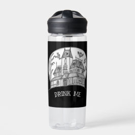 Haunted House and Bats Halloween Trinkflasche