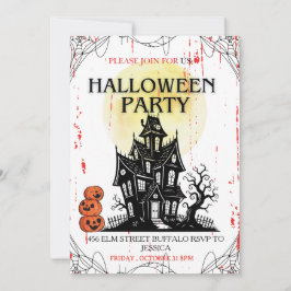 Haunted House Halloween Party Invitation! Einladung