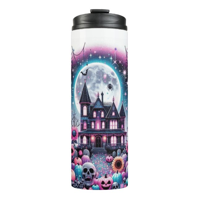 Haunted House Halloween Thermal Tumbler Thermosbecher (Vorderseite)