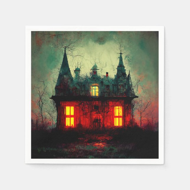 Haunted House Serviette (Vorderseite)