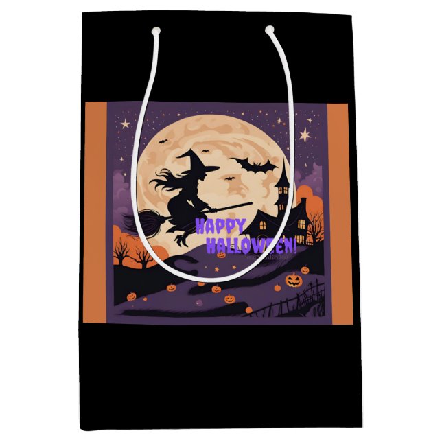 Haunted Night Witch's Flight Mittlere Geschenktüte (Vorderseite)