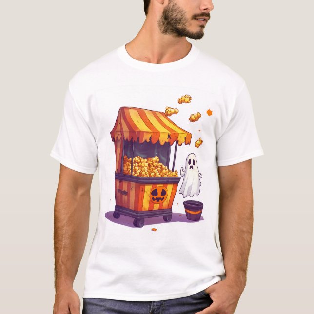 Haunted Popcorn Stand T-Shirt (Vorderseite)