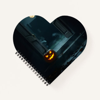 Haunted Pumpkin Doorway Halloween Notebook Notizbuch