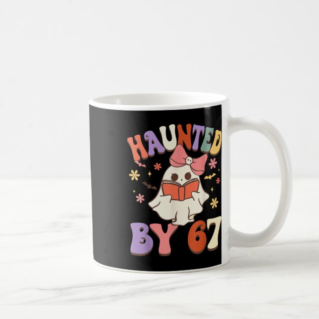 Haunted Six Seven 6 7 Meme 67 Skeleton Hand Hallow Kaffeetasse (Rechts)