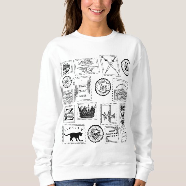 Haunting Adeline Inspired Coquette Dunkle Romantik Sweatshirt (Vorderseite)