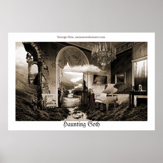 Haunting Goth oder Conception of Gothic music Text Poster (Vorne)